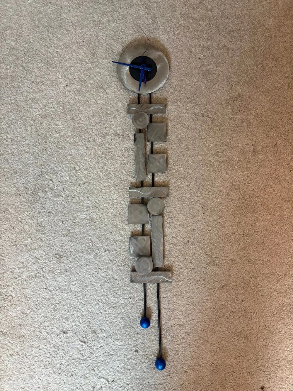 Rick Martin Post-Modern Memphis Style Metal Wall Clock